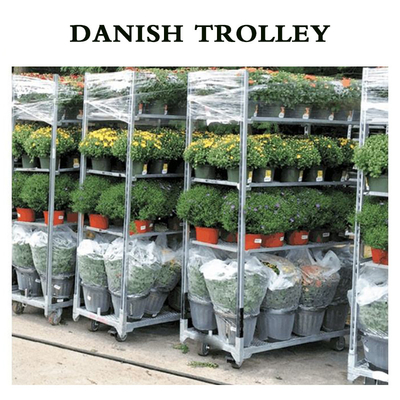Carretilla danesa galvanizada transporte hortícola del cc de la planta holandesa de la flor