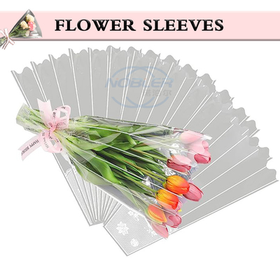 El ramo disponible de la flor del celofán envuelve bolsos de embalaje plásticos con la decoración del cordón