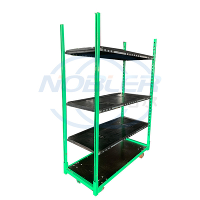 1350 * 562 * 1900mm contenedor estándar flor de la logística de la facturación camión de rueda de nylon con rodamiento fuerte galvanizado en frío instalado