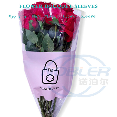 El ramo de flores de Opp de impresión personalizada transparente envuelve el embalaje de regalo Diy de Rose individual