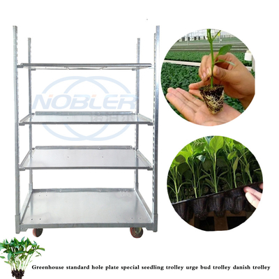 Conveniente montaje del carro de plantas danés para manejar las flores sin problemas