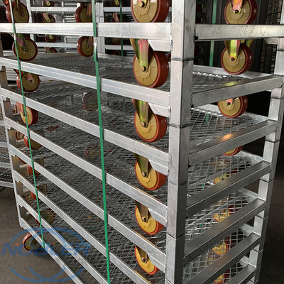 Trolley de flores danés moderno 4 ruedas para el transporte de flores con estilo conveniente