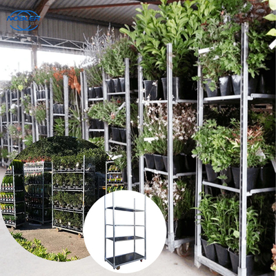 Contenedor estándar 1350 * 565 * 1900mm carro de flores de madera contrachapada Almacenamiento conveniente