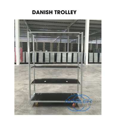 Carritos de flores para plantaciones agrícolas duraderas Trolley danés Resistencia a la corrosión