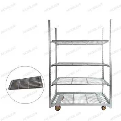 Tratamiento de la superficie del carro de flores holandés duradero galvanizado por inmersión en caliente malla metálica fácil de montar