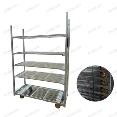 Tratamiento de la superficie del carro de flores holandés duradero galvanizado por inmersión en caliente malla metálica fácil de montar