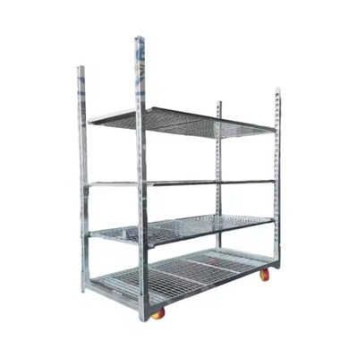 Trolley de flores holandesas de color blanco azufre con cesta de metal y construcción duradera