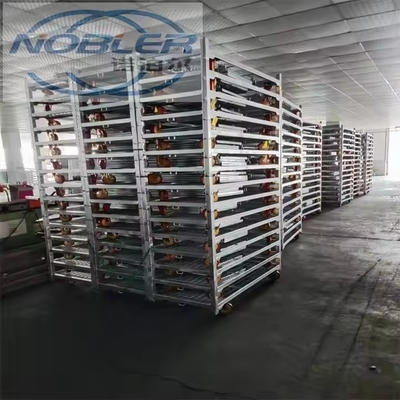 Camión de contenedores estándar de logística de planta holandesa Tranvía de resistencia a la corrosión rodante de cuatro ruedas