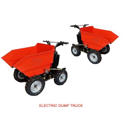 4 Pedal plegable de neumáticos en la parte trasera Mini Dumper Diseño de ahorro de esfuerzo eléctrico