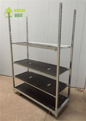 El carro de Mesh Dutch Flower Trolley Seedling del metal con los PP rueda