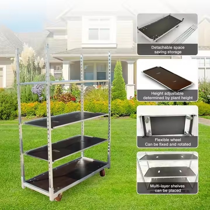1350*565*1900cm Metal Danish Trolley perfecto para el almacenamiento y transporte de cargas pesadas
